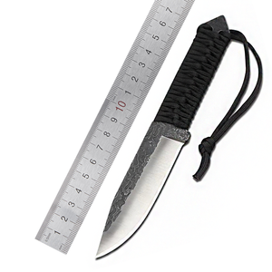 Coltello Tascabile per Sopravvivenza, Campeggio e Caccia con Lama in Acciaio Inox Dentellata e Manico in Corda, Personalizzabile, Supporto OEM - Product Image 6