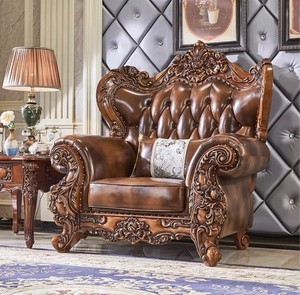 Set <span class=keywords><strong>di</strong></span> Divani Moderni <span class=keywords><strong>di</strong></span> <span class=keywords><strong>Lusso</strong></span> in Stile Europeo, Divani in Pelle da 1-3 Posti in Stile Regale per Casa e Hotel - Product Image 3