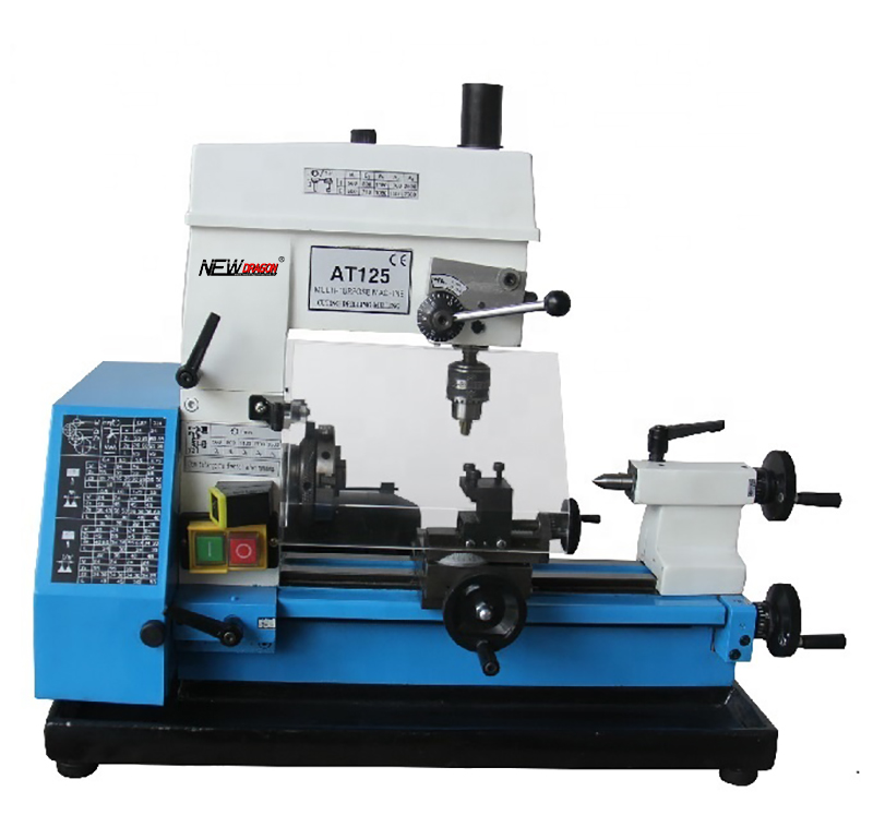 3 in 1 mill drill combo AT125 mini hobby lathe machine for hobby users