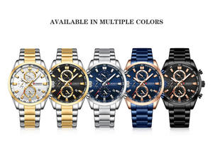 For CURREN 8445 Men's Chronograph Quartz Watches Casual Sporty Wristwatches Stainless Steel 22mm Date <b>Clock</b> Fashion Business - Product Image 6