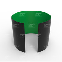 Cabine circulaire personnalisée à impression 360 degrés, cabine Allie avec porte superposée pour la photographie vidéo et la caméra