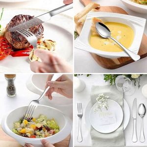 Ensemble de couverts 24 pièces en acier inoxydable avec étui, idéal pour 6 personnes – Cuillères, fourchettes et couteaux – Vente chaude - Product Image 6