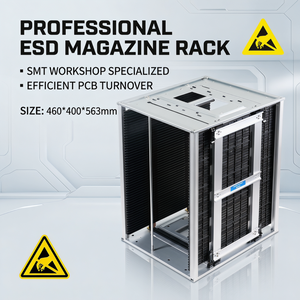 460*400*563mm <strong>Adjustable</strong> Aluminum Plastic ESD Protection Magazine <strong>Rack</strong> Stylish Gear Design <strong>Stackable</strong> Shelf Heat Resistant No - Product Image 1