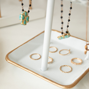 Customized 3-Tier Metal <strong>Jewelry</strong> Display Necklace Earring Holder T Shaped <strong>Jewelry</strong> Organizer - Product Image 5