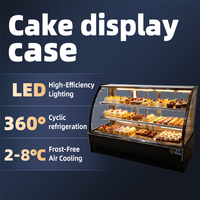 Vitrine Réfrigérée pour Gâteaux avec Éclairage LED – Présentoir de Pâtisserie pour Centre Commercial
