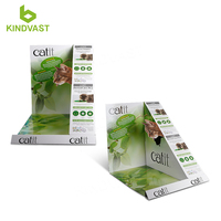 Support de flûte en E ondulé en carton personnalisé pour table de présentation de magasin de vente au détail comptoir de présentation de produits alimentaires pour chats