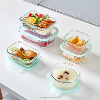 Boîte à lunch spéciale pour four à micro-ondes pour employé de bureau avec verre séparé et couvercle de conservation résistant à la chaleur inclus