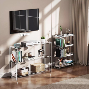 โต๊ะคอนโซลอะคริลิค3ชั้นโต๊ะทางเข้าพร้อมชั้นวางจัดเก็บ - Product Image 2