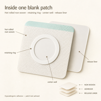Patch vierge auto-adhésif en tissu non tissé doux, respirant, laminé à chaud, absorbant la transpiration, pour points d'acupuncture