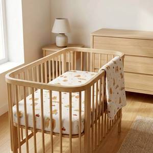 Custom Capybara Baby Crib Fitted Sheet OEM Tencel™ Baby Bedding Private Label Manufacturer - Product Image 2