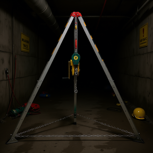 Kit de trépied de sauvetage, capacité de 2600 lb, jambes réglables de 4,76 pieds, aluminium, protection contre les chutes, espaces confinés, système de treuil - Product Image 2