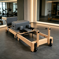 Offre Spéciale : Reformer Pilates en Bois Pliable et Écologique pour Entraînement à Domicile et en Studio de Yoga