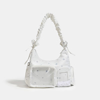 Nouveau sac Itabag Boston à bandoulière, style japonais et coréen, motif fille aux yeux expressifs, création artisanale, Hiver 2026