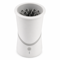 YAOYUE Lave-pattes électrique pour animaux de compagnie, tasse de nettoyage des pattes rechargeable 1500 mAh, brosse de massage en silicone à bouton unique, nettoyeur de pattes pour chien