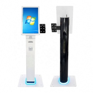 Ergonomic 23.6'' Curved Screen Barcode <b>Scanner</b> Kiosk Card Reader <b>Printer</b> Queue Management System SDK Function for Hospital Use - Product Image 4