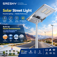 SRESKY Lampadaires solaires intégrés tout-en-un, étanches, de qualité supérieure, 120W 150W 200W