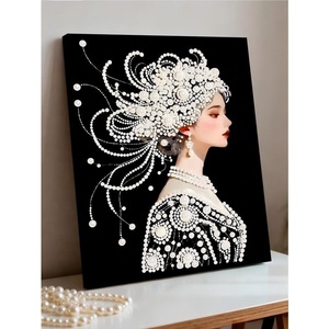 Wholesale Custom 40*50m Modern Floral <b>Canvas</b> Wall Decor Sunflower DIY Pearl Painting Pearl Painting with <b>Frame</b> for Beginners - Product Image 6