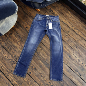 Jeans Droit Bleu Homme Brodé Technics Collection Hiver à Bas <span class=keywords><strong>Prix</strong></span> Style <span class=keywords><strong>Singe</strong></span> Lavé Supérieur au Fer Électrique - Product Image 1