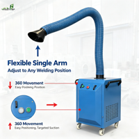 Extracteur de fumées de soudage à double filtre, purificateur mobile industriel de fumées et de poussières de soudage pour l'élimination des fumées de soudage