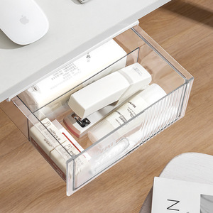OWNSWING-Organizador de Plástico para Debajo del <span class=keywords><strong>Escritorio</strong></span>, Cajón Oculto para Oficina, Autoadhesivo, Transparente - Product Image 3