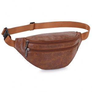 Sac bandoulière tendance en cuir PU, nouvelle collection, personnalisable en usine, avec sangle réglable, sac banane et sac de poitrine - Product Image 1