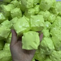 Balle anti-stress artisanale en forme de mini melon au fromage, moelleuse et croquante, jouet Squishy de Noël fait main