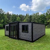 Maison conteneur extensible CE 40 pieds, unités de logement autonome, maison d'hôtes avec cuisine et salle de bain pour véranda préfabriquée