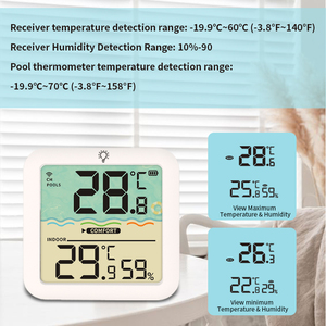 Thermomètre flottant sans fil à LED RVB à énergie solaire IP68 330ft CE à <span class=keywords><strong>distance</strong></span> Matériau plastique à usage domestique - Product Image 4