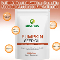 Capsules molles 2-en-1 d'huile de palmier nain et de graines de citrouille OEM ODM, complément naturel pour la santé de la prostate masculine