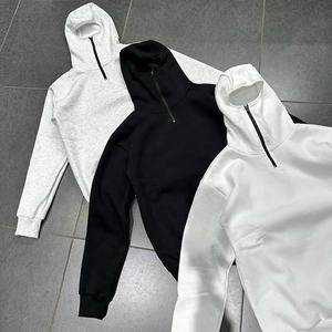 <span class=keywords><strong>Leika</strong></span> hommes fermeture éclair personnalisé français éponge plaine hommes intégré respirant V2 Ninja demi fermeture éclair cagoule sweats à capuche - Product Image 4