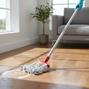 Mopa Húmeda Gizmop de 250g, Sostenible y Duradera, con Cabezal de Plástico de Microfibra en Bucle, Autoescurrible, Antibacteriana, Reutilizable, para Pisos de Parquet - Product Image 3