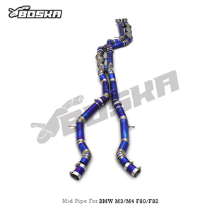 Tubo Intermedio de Longitud Igual para BMW M3/M4 F80/F82 3.0T 2014-2019, Tubo de Escape Boska Racing M3 de Titanio de 70 mm/2.75 Pulgadas, Tubos en X - Product Image 4