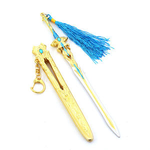 Souls Land อนิเมะโมเดลอาวุธต่อพ่วง, <span class=keywords><strong>รุ่น</strong></span>ทองเจ็ดดาบสังหารกำหนดโลโก้เองดาบเหล็กสะสมดาบ<span class=keywords><strong>พ</strong></span>วงกุญแจดาบ - Product Image 2