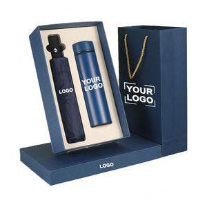 WSY8745 Hot Corporate Gift Box Set Smart Thermos Cup <b>Umbrella</b> Custom logo Meeting Items Luxury Business Gift Set - Product Image 1