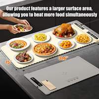 Plaque chauffante pliable en silicone de grande taille pour ustensiles de cuisine, avec thermostat de minuterie, antidérapante et antibactérienne, tapis chauffant pour aliments