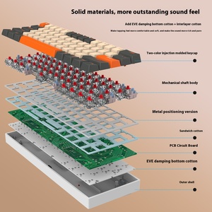 2.4GHz không dây RGB 61-Key Bàn Phím Cơ khí cho máy tính xách tay thứ ba Mock kiểm tra máy tính xách tay trò chơi & Macro chức năng với qmk/thông qua - Product Image 3