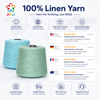 Benang Linen Slub 100% Ring Spun Tekstur Alami Bernapas untuk Pakaian Musim Panas, Kemeja, Gaun, Bahan Baku Tekstil Grosir