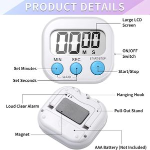 Factory Wholesale Digital Kitchen Timers Countdown <b>Clock</b> High Quality <b>Electric</b> LCD Display Remote Control Eco-Friendly CE - Product Image 5