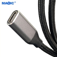 Kabel pengisi daya Cepat tipe C, kabel USB C ke USB 3.1 Gen 2 10Gbps 3A 4k Tipe C