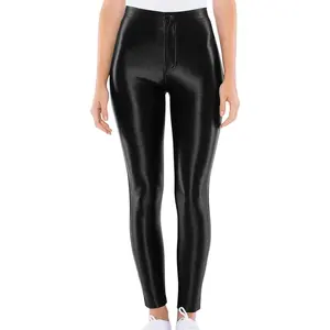 King Mcgreen star Women casual leather pants with glossy patent leather body shaping belly tightening and buttocks lifting pants