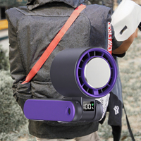 Ventilateur Électrique Portable Pliable Personnel à Batterie USB Mini Ventilateur Turbo Portatif pour Camping, Extérieur, Maison, Voiture en Plastique