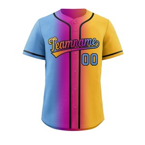 OEM personnalisé maillots de baseball Double couture impression par sublimation uniforme de l'équipe commande en gros - Product Image 5