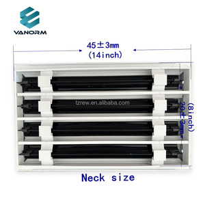 Hiện đại <span class=keywords><strong>AC</strong></span> Vent Bìa 14x8 trắng hợp kim nhôm nhựa không khí đăng ký lưới tản nhiệt cho Trần Tường sàn hình vuông cho văn phòng sử dụng - Product Image 4