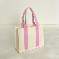 Sac fourre-tout promotionnel pliable en toile avec rubans, grande capacité 24x20x10, sans fermeture, personnalisable, pour l'exportation