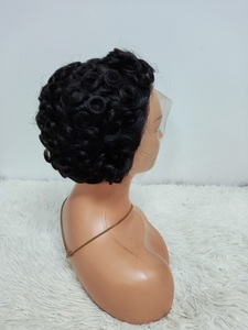 ليت فلاي 17 ترقية عالية الجودة برازيلي 13 × 4 قصيرة بوب مجعد أسود طبيعي لقطع بيكسي شعر مستعار - Product Image 3