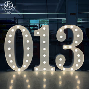 مصباح مخصص 0-9 أرقام أرقام سرادق الزواج حزب 4ft حرف سرادق رقم لمبة الزفاف علامة 4ft سرادق بسعر المصنع - Product Image 2