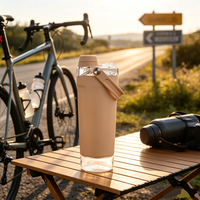 Bouteille d'eau sport haut de gamme en acier inoxydable à isolation sous vide, style tendance et cool, personnalisable, vente en gros usine pour la gym et le bureau