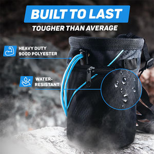 Customized Logo Color Bouldering <strong>Chalk</strong> <strong>Bag</strong> for Rock Climbing Hiking Fitness Magnesium Powder <strong>Bag</strong> with Belt and Zipper Pocket - Product Image 5