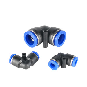 Zoni Pv <b>Quick</b> <b>Connector</b> 4 6 8 Mm Right Angle Plastic Air Hose Elbow L Type Tee For Pneumatic Parts - Product Image 3