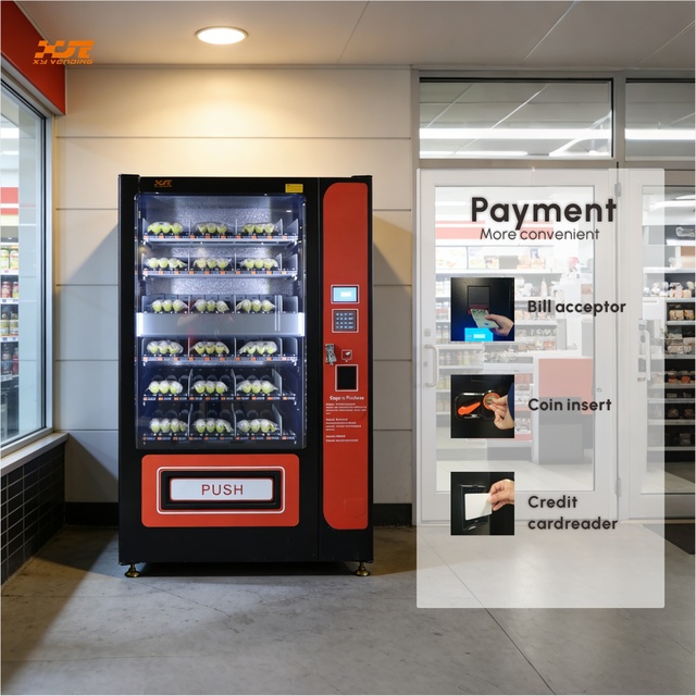 Fresh Eggs Food Fruits Smart Vending Wending Machine Refrigeration and Lifting Functions Residential Area